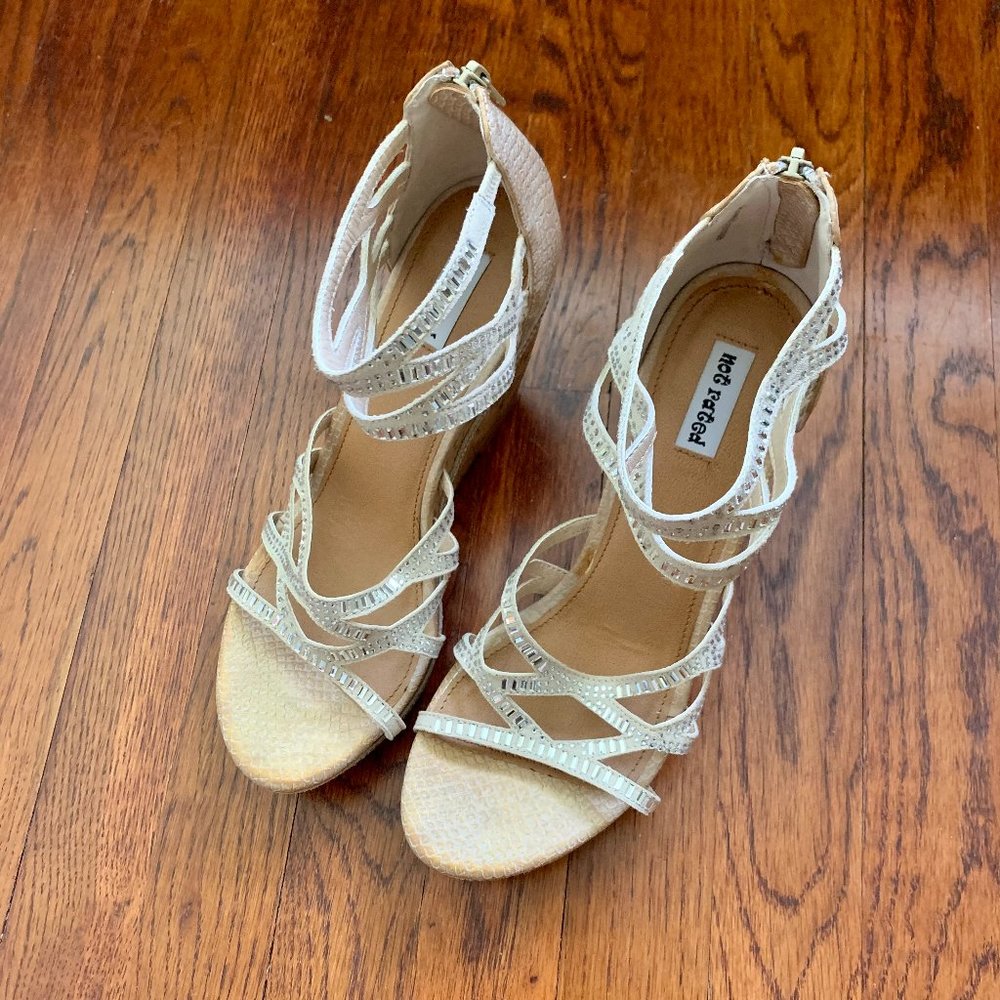 Not Rated Wedge Sandals (flaws - see description)
